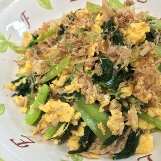 小松菜とツナの卵炒め